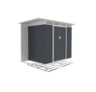 Zahradní domek HYPNOS A 3,65 m2 antracit + podlahová konstrukce HYPNOS A IWH-10230028