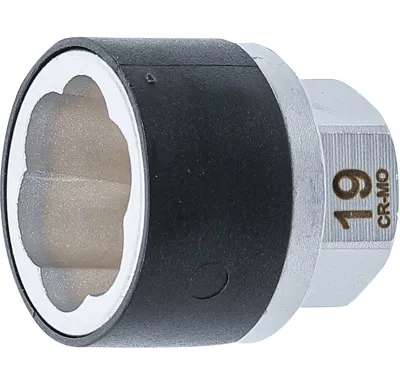 BGS Nástrčná hlavice se spirálovým profilem / šroubovák , pohon vnější šestihran 19 mm , 19