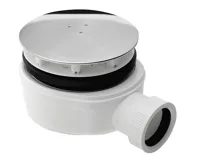 POLYSAN Vaničkový sifon, průměr 90mm, DN40, extra nízký, krytka nerez lesk