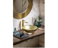 SAPHO SHAY skleněné umyvadlo na desku Ø 42cm, zlatá (7)