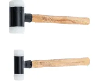 BGS Palice s nylonovými hlavicemi, 30 a 45 mm,2 kusy,Hickory rukojeť (2)