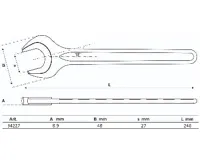 BGS Klíč plochý 27,0 mm, jednostranný (1)