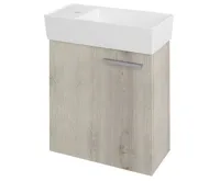 SAPHO MAXX umývátko se záklopem 47x24cm, litý mramor, levé, bílá (5)