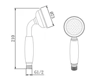 SAPHO EPOCA ruční sprcha, 220mm, mosaz/chrom (2)