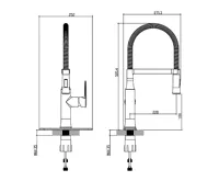SAPHO JESSY stojánková dřezová baterie se sprškou, chrom (7)