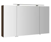 SAPHO MIRRÓ galerka s LED osvětlením, 3x dvířka, 120x70x16cm, borovice rustik