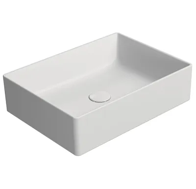 GSI KUBE X keramické umyvadlo na desku, 50x37cm, bílá mat