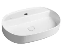 ISVEA INFINITY OVAL keramické umyvadlo na desku, 60x40cm, bílá