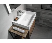 SAPHO TWIG umyvadlo, litý mramor, 60x47cm, kryt výpusti, bílá (11)