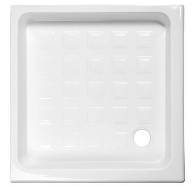 KERASAN RETRO keramická sprchová vanička, čtverec 100x100x20cm, bílá