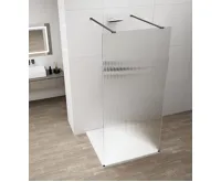 POLYSAN ESCA BLACK MATT jednodílná sprchová zástěna do prostoru, sklo Flute, 1400 mm