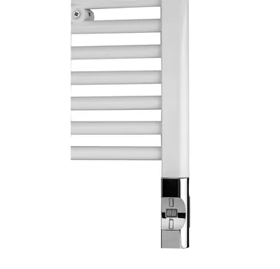 Elektrická topná tyč s termostatem a dálkovým ovládáním, 300 W, D-tvar, chrom
