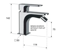 SAPHO SPY stojánková bidetová baterie, bílá mat (2)