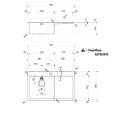 SAPHO KIVA nerezový dřez s odkapem, 79x48cm, provedení L (6)