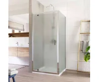 LIMA Sprchové dveře, čtverec, 90 cm, chrom ALU, sklo Point, dveře pivotové LIMA Sprchové dveře, čtverec, 90 cm, chrom ALU, sklo Point, dveře pivotové