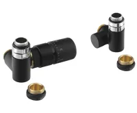 SAPHO CORNER COMBI připojovací sada ventilů termostatická, levé provedení, černá mat