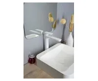 SAPHO SPY stojánková umyvadlová baterie vysoká, prodloužená hubice, bílá mat (1)