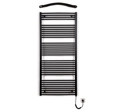 Koupelnový radiátor elektrický Thermal KDO-E 750/1680 - 900W, pravý - černý mat