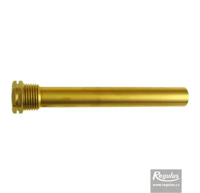 REGULUS Jímka pro 3 čidla, 15 x 17 x 130 mm, 1/2", mosaz