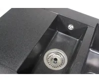 GRANISIL FABERO 795.15 Granitový dřez s vaničkou, černý (9)