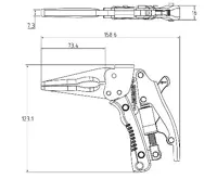 BGS Skřipcové kleště s prodlouženými čelistmi, s pistolovou rukojetí, 170 mm (4)
