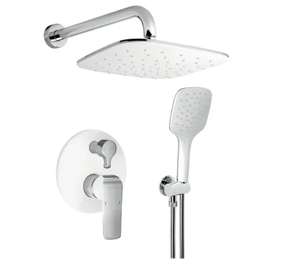 NOVASERVIS Sprchová sada podomítková, bílá-chrom - SADA38050R,1