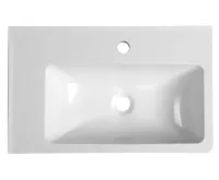 SAPHO ARANA umyvadlo rohové, litý mramor, 56x35cm, levé, bílá (3)