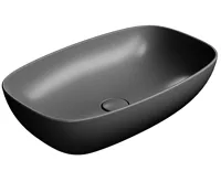 GSI NUBES keramické umyvadlo na desku 60x38cm, černá mat