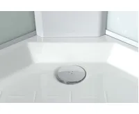 AQUALINE AIGO čtvrtkruhový sprchový box 900x900x2040 mm, bílý profil, čiré sklo (7)