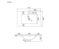Nábytkové umyvadlo SLIM, 61x46x18 cm, keramické, bílé (1)