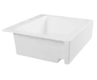 SAPHO ARYA polozápustný keramický dřez s otvorem pro baterii 66x62cm, bílá (6)