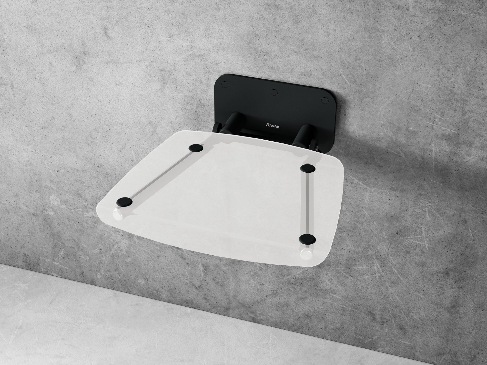 Ravak sprchové sedátko ovo-b ii-opal/black