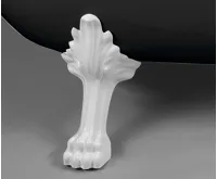 POLYSAN CHARLESTON volně stojící vana 188x83x69cm, nohy bílé, černá/bílá (5)