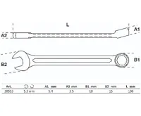 BGS Klíč očkoplochý 5,5 mm, 15° vyhnutý (1)