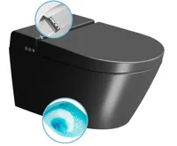 GSI WCLEAN závěsné WC Swirlflush s integrovaným elektronickým bidetem, černá dual-mat