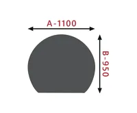 HS Flamingo Sklo pod kamna - Kruh - zeď 1100x950 mm / 8 mm (1)