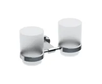 Ravak CR 220.00 Dvojdržák se dvěma pohárky (sklo)