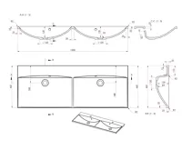 SAPHO MARIA dvojumyvadlo, litý mramor, 120x46cm, bez otvoru, bílá (3)