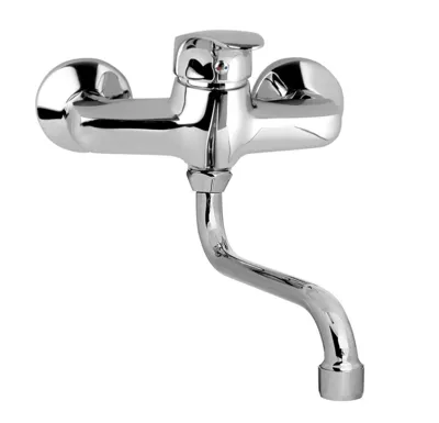 Dřezová nástěnná baterie, Sonáta, 150 mm, s ramínkem trubkovým ø 18 mm - 200 mm, chrom