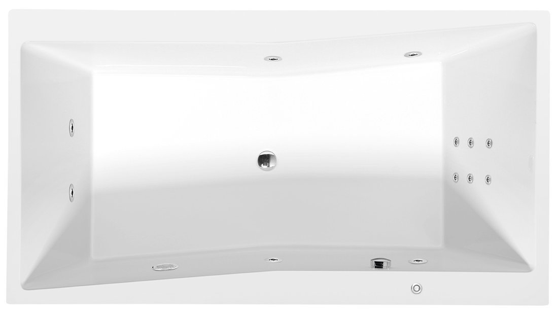 POLYSAN QUEST HYDRO hydromasážní vana, 180x100x49cm, bílá