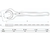 BGS Klíč plochý 25,0 mm, jednostranný (1)