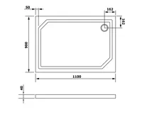 GELCO SARA sprchová vanička z litého mramoru, obdélník 110x90cm, bílá (4)