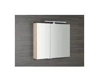 SAPHO MIRRÓ galerka s LED osvětlením, 80x70x16cm, jilm bardini (1)