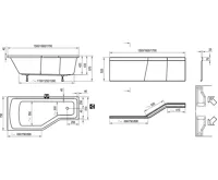 Ravak Vana BeHappy 170 x 75 L * Do vyprodání zásob. (5)