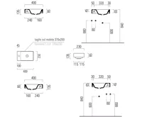 GSI NUBES keramické umývátko 40x23cm, broušená spodní hrana, bez otvoru, pravé/levé, bílá mat (6)