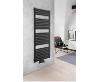 AQUALINE TONDI otopné těleso rovné 450x1330 mm, středové připojení, černá mat (6)