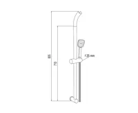 Sprchová souprava, třípolohová sprcha, šedostříbrná hadice, horní držák sprchy (1)