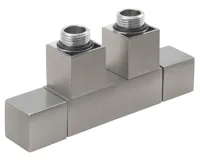 SAPHO CUBE TWIN připojovací sada ventilů pro středové připojení, nerez mat SAPHO CUBE TWIN připojovací sada ventilů pro středové připojení, nerez mat