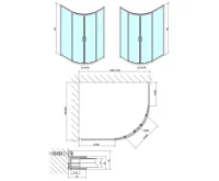 POLYSAN EASY čtvrtkruhová sprchová zástěna 1100x800mm, L/R, čiré sklo (11)
