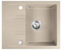 NOVASERVIS Granitový dřez s odkapem, s přepadem z dřezu, písek - DRGM48/58SA NOVASERVIS Granitový dřez s odkapem, s přepadem z dřezu, písek - DRGM48/58SA